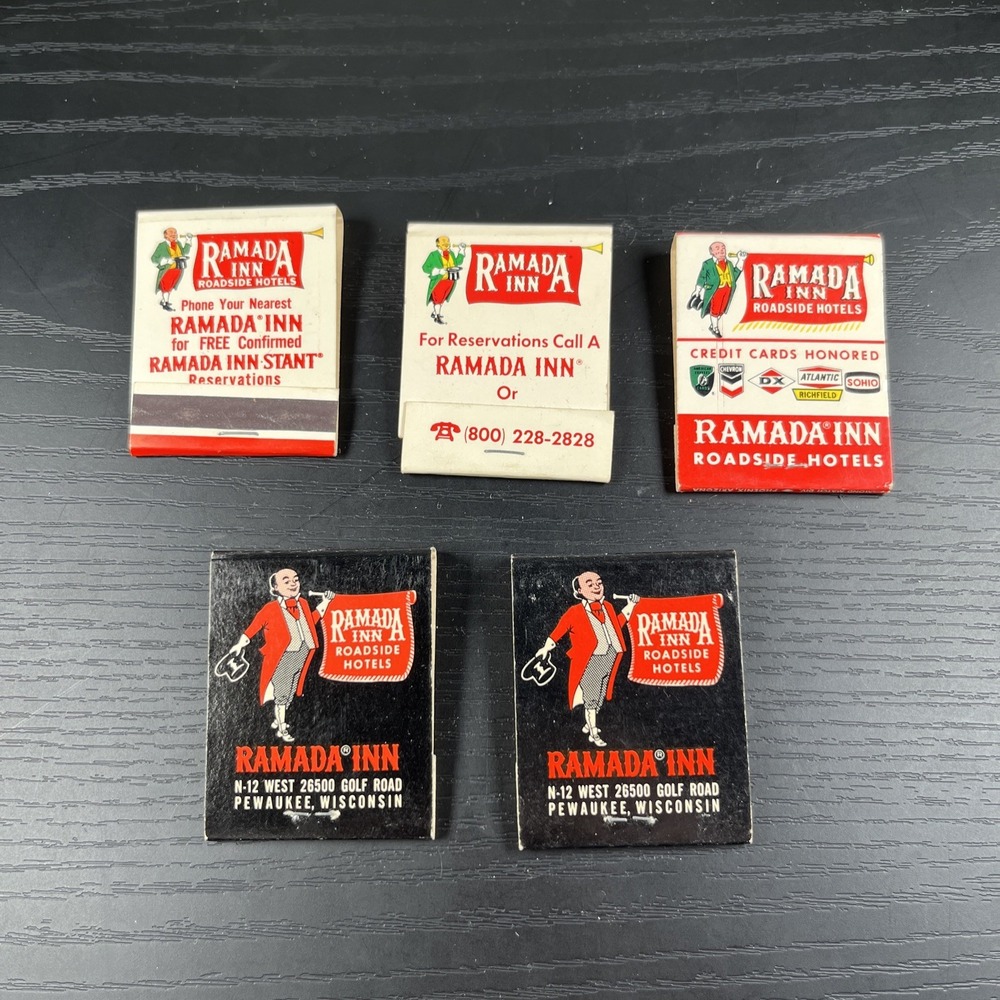 Vintage 1960s‎ Matchbook Hotel Ramada Inn Roadside Hotel Frontstrike